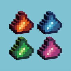 Isometric Pixel art 3d of stardust for items asset. Dust icon item on pixelated style.8bits perfect for game asset or design asset element for your game design asset.