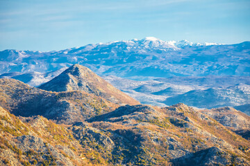 Fototapeta na wymiar Montenegro mountains scenic landscape view