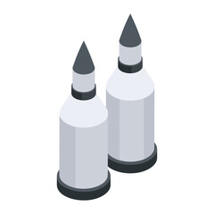 Gaming Components Isometric Icon