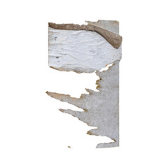 Papel en pared roto y sucio