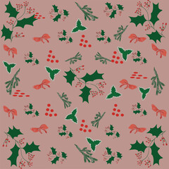 seamless new year pattern, happy new year!! and Merry Christmas