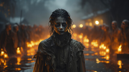 scary halloween witch