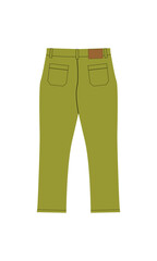 Long Chino Pants mockup template vector illustration