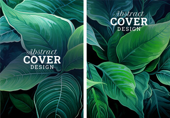 Abstract nature textured cover template design set for Annual Report, Brochure, invitation, Poster, Magazine, Corporate Presentation, Portfolio, Flyer, Leaflet, book cover, infographic, Banner - obrazy, fototapety, plakaty