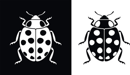 ladybug logo. Isolated ladybug on white background