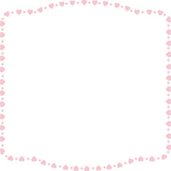 Fototapeta na wymiar Heart Frame cute pink pastel decoration love pattern classic romantic horizontal vintage frames flower floral border art Elements design border decoration element decor