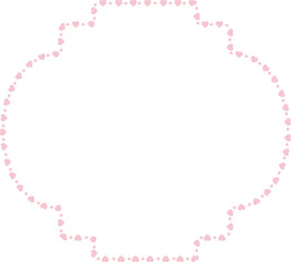 Heart Frame cute pink pastel decoration love pattern classic romantic horizontal vintage frames flower floral border art Elements design border decoration element decor