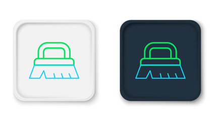 Line Brush for cleaning icon isolated on white background. Colorful outline concept. Vector