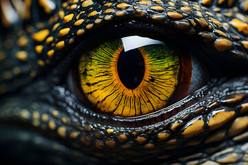 Close-up of a reptile's eye.