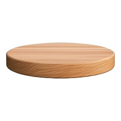 Round Wooden Podium Product Isolated, Generative Ai