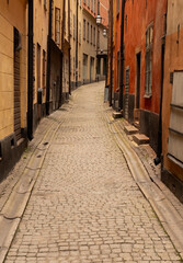 Fototapeta na wymiar A walk in Pelican Alley in Stockholm