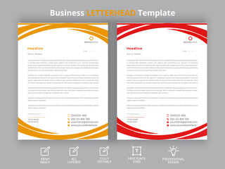Minimalist concept business style letterhead template 06