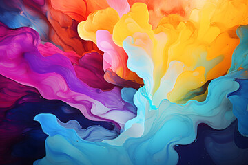 Colorful Paint Splashes Abstract Background