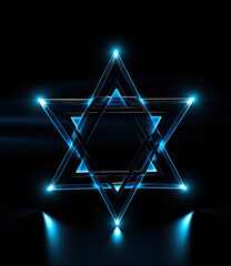 hebrew israeli national david star  isolated