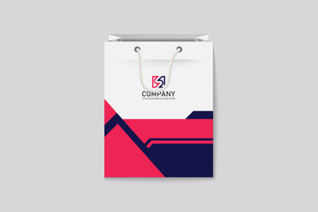 Vector corporate official paper document shopping bag design