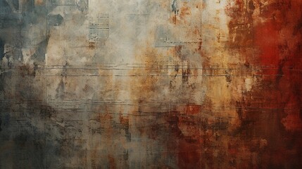 Produce a grunge-inspired abstract background with rough, worn textures and a distressed, industrial look. - obrazy, fototapety, plakaty