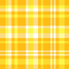 Yellow White Plaid Tartan Pattern Seamless. Check fabric texture for flannel skirt, shirt, blanket
