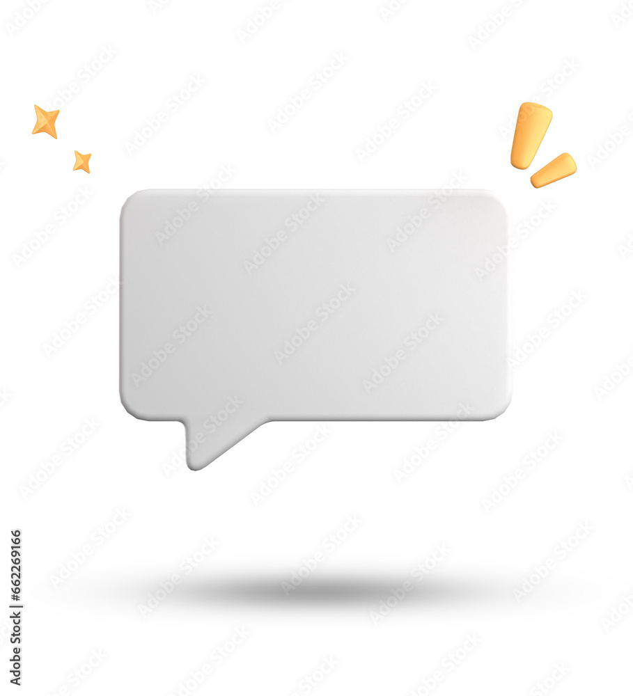 Fototapete 3d rendering of speech bubble, 3d pastel chat icon set. set of 3d speak bubble.