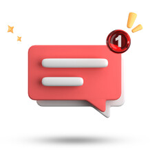 3d rendering of speech bubble, 3D pastel chat icon set. Set of 3d speak bubble.