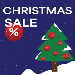 Christmas tree sale banner