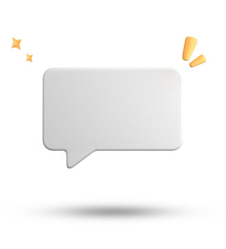 3d rendering of speech bubble, 3D pastel chat icon set. Set of 3d speak bubble.