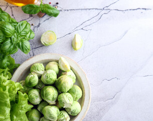 natural organic brussels sprouts healthy food
