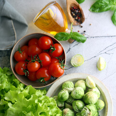 natural organic brussels sprouts healthy food