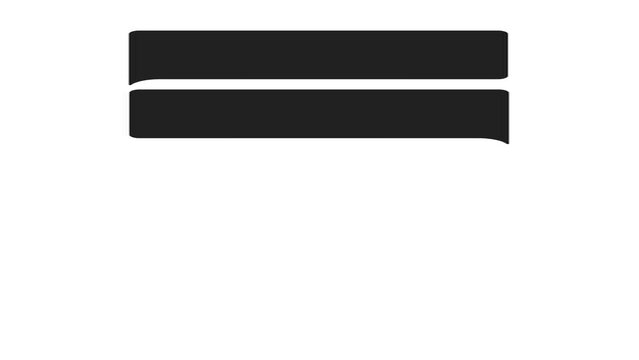 Animated messages appearing on a white background.