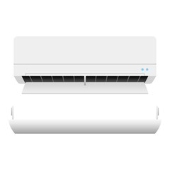 シンプルなイラスト_エアコン,吹出口フード