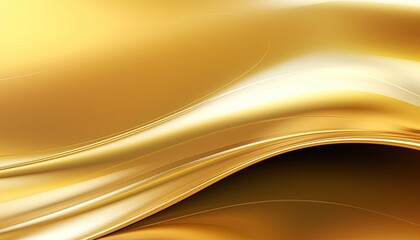 Gold metal texture with waves. Liquid golden metallic wavy abstract background.