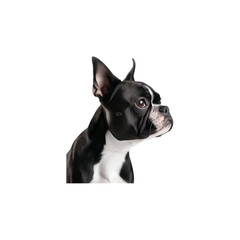 Boston Terrier dog breed isolated no background