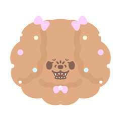 もふもふなおしゃれトイプードル　威嚇⭐︎PNG