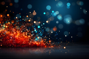 Obraz premium happy new year with fireworks, fireworks over the city, fireworks in the night sky, newyears new years