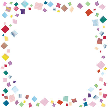 カラフルな紙吹雪のフレーム
Colorful confetti frame