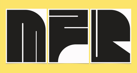 geometric design poster black and white