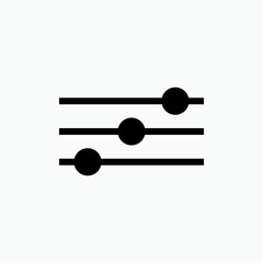 Adjustment Icon. Setting Symbol - Vector Logo Template.
