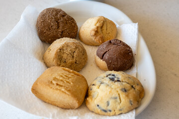 Different types of cookies made from the windmills flour. The windmill of Antimachia on the island of Kos. Greece