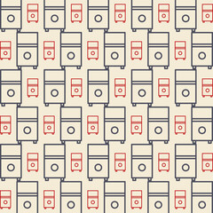 Refrigerator beautiful pattern design seamless wallpaper vector illustration background