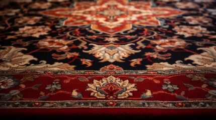 Wool carpet with an intricate Persian pattern