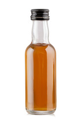 Whiskey bottle blank on white background with clipping path.