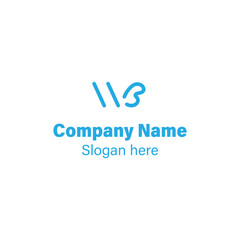 W and B letter logo 