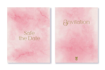 Set of 2 vector cover templates for romantic events in pink colors. For wedding invitations, greeting cards, covers, business cards, social media and other projects.