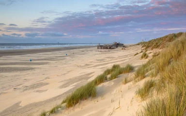 Gordijnen View from dune top over North Sea © creativenature.nl
