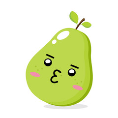 Vector cute, funny, emotional grapefruit character