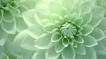  a large green flower with leaves in the middle of it.  generative ai