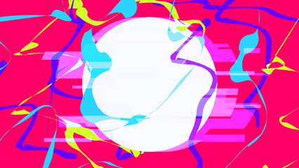 Electric Shock Confetti Neon Colors Comic Style Plasma Ball Background