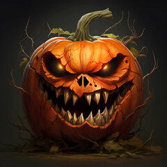 gruseliger Halloween Kürbis