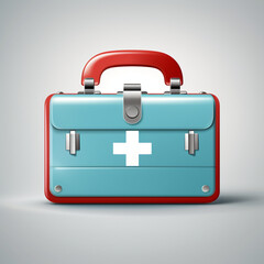 Blue suitcase icon, Generative AI