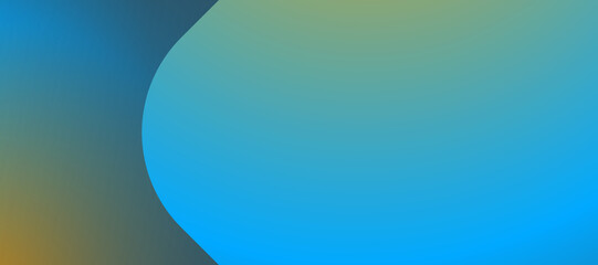 Light blue, green, yellow gradient blurred banner. geometric background with empty space