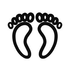 Human Feet Outline Illustration